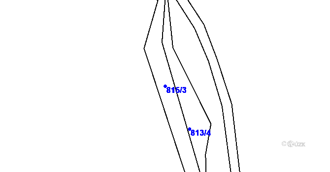Parcela st. 815/3 v KÚ Jehnice, Katastrální mapa