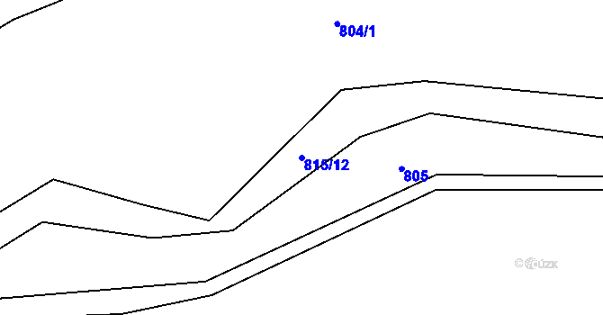 Parcela st. 815/12 v KÚ Jehnice, Katastrální mapa