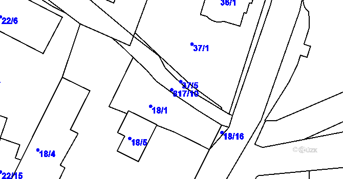 Parcela st. 817/10 v KÚ Jehnice, Katastrální mapa