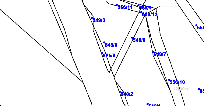 Parcela st. 825/8 v KÚ Jehnice, Katastrální mapa