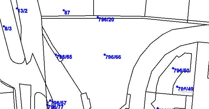 Parcela st. 796/66 v KÚ Jehnice, Katastrální mapa