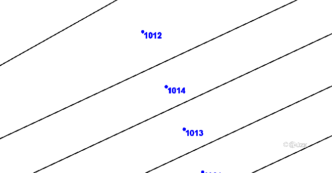 Parcela st. 1014 v KÚ Jehnice, Katastrální mapa