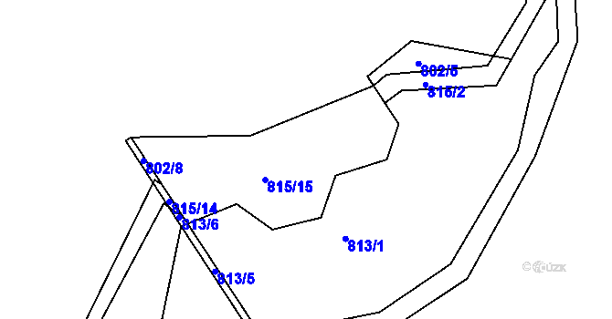 Parcela st. 815/15 v KÚ Jehnice, Katastrální mapa