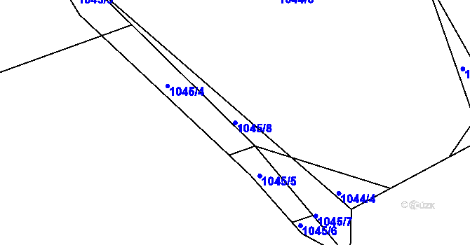 Parcela st. 1045/8 v KÚ Jemnice, Katastrální mapa