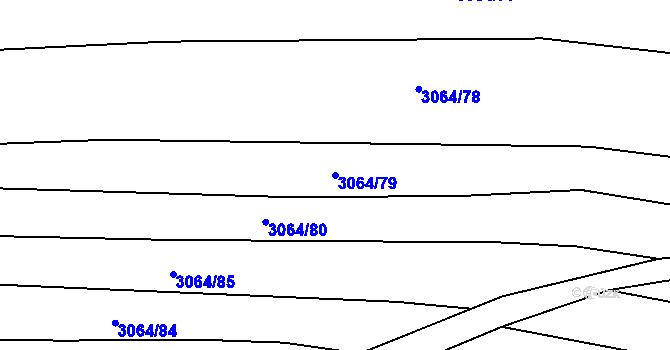 Parcela st. 3064/79 v KÚ Jemnice, Katastrální mapa