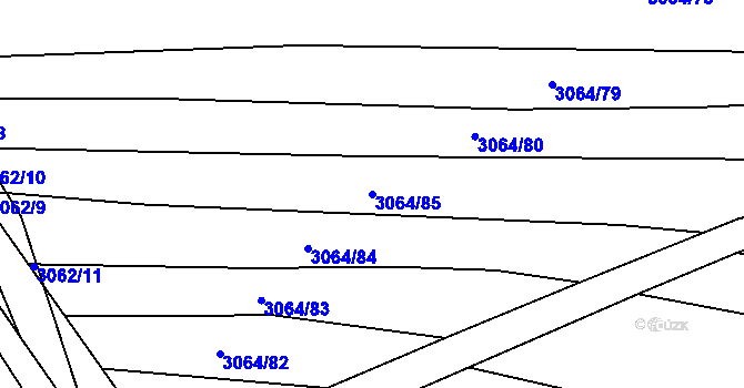 Parcela st. 3064/85 v KÚ Jemnice, Katastrální mapa