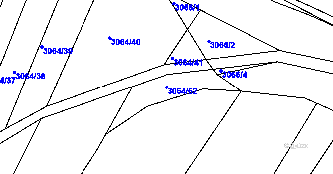 Parcela st. 3064/62 v KÚ Jemnice, Katastrální mapa