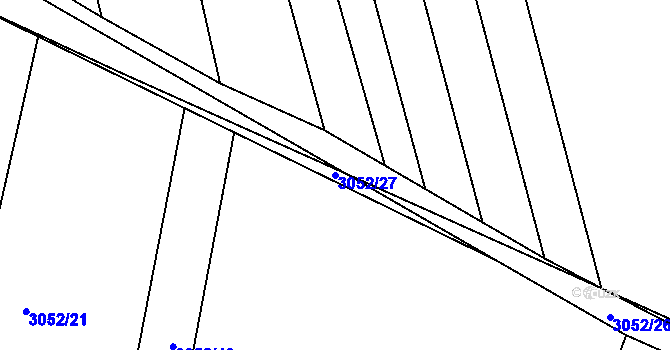 Parcela st. 3052/27 v KÚ Jemnice, Katastrální mapa