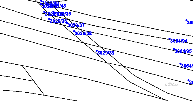 Parcela st. 3029/39 v KÚ Jemnice, Katastrální mapa