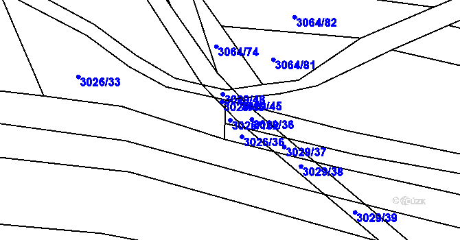 Parcela st. 3026/152 v KÚ Jemnice, Katastrální mapa
