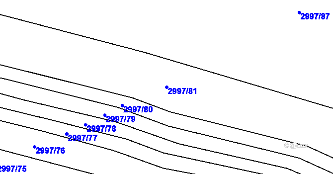 Parcela st. 2997/81 v KÚ Jemnice, Katastrální mapa