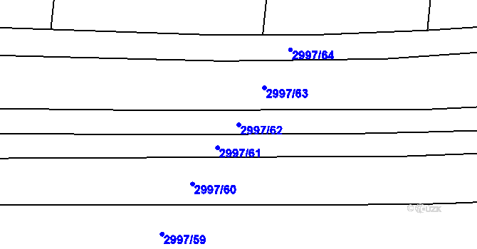 Parcela st. 2997/62 v KÚ Jemnice, Katastrální mapa