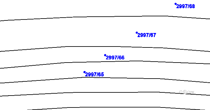 Parcela st. 2997/66 v KÚ Jemnice, Katastrální mapa