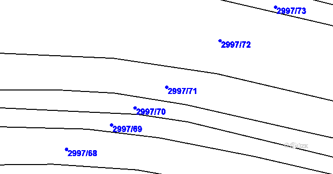 Parcela st. 2997/71 v KÚ Jemnice, Katastrální mapa