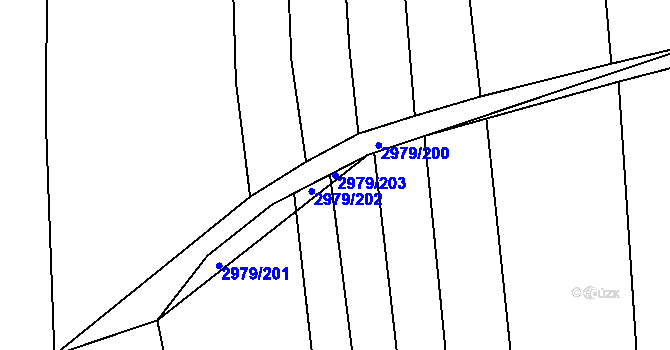 Parcela st. 2979/203 v KÚ Jemnice, Katastrální mapa