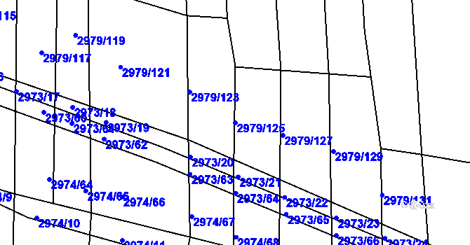 Parcela st. 2979/125 v KÚ Jemnice, Katastrální mapa