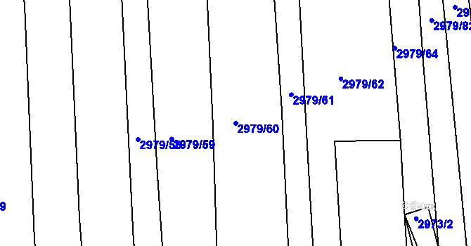 Parcela st. 2979/60 v KÚ Jemnice, Katastrální mapa