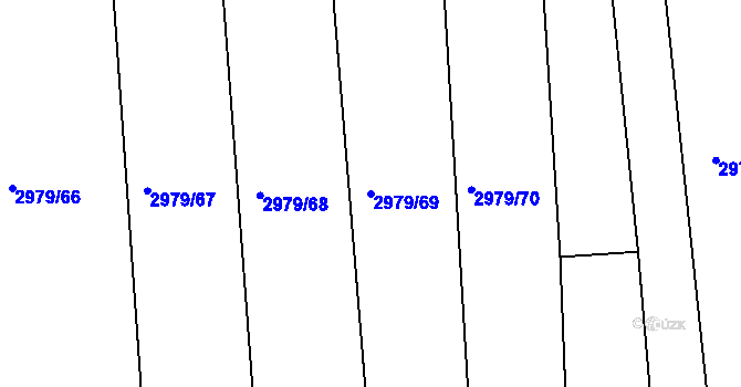 Parcela st. 2979/69 v KÚ Jemnice, Katastrální mapa