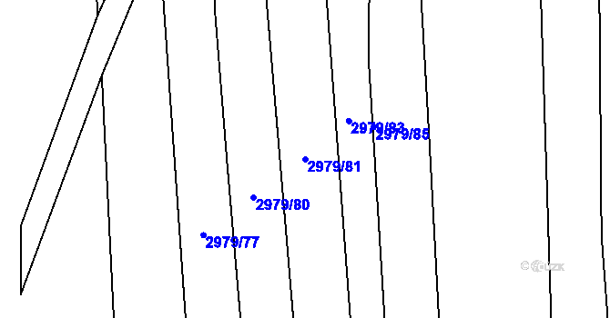 Parcela st. 2979/81 v KÚ Jemnice, Katastrální mapa