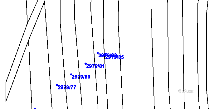 Parcela st. 2979/85 v KÚ Jemnice, Katastrální mapa