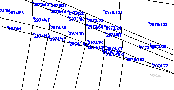 Parcela st. 2974/128 v KÚ Jemnice, Katastrální mapa