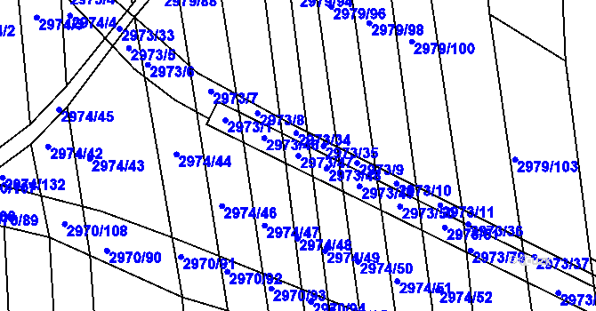 Parcela st. 2973/47 v KÚ Jemnice, Katastrální mapa