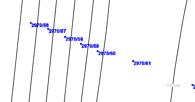 Parcela st. 2970/60 v KÚ Jemnice, Katastrální mapa