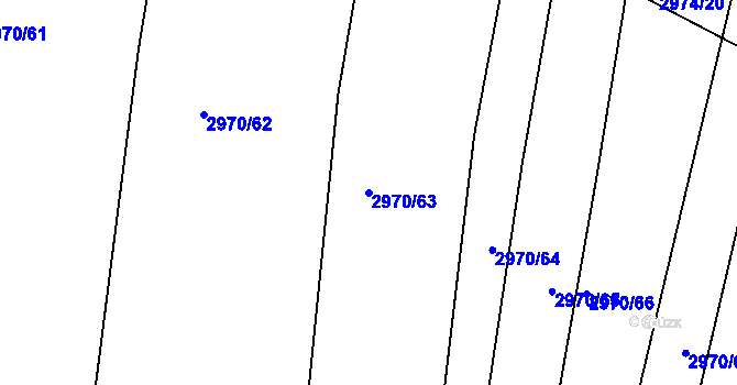 Parcela st. 2970/63 v KÚ Jemnice, Katastrální mapa