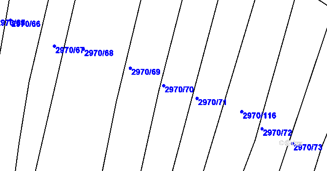 Parcela st. 2970/70 v KÚ Jemnice, Katastrální mapa