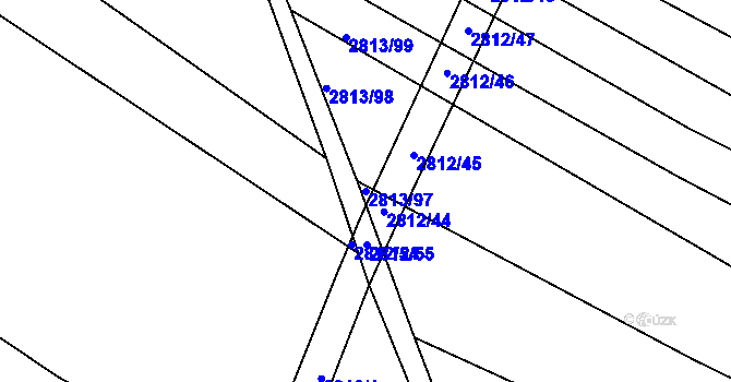 Parcela st. 2813/97 v KÚ Jemnice, Katastrální mapa