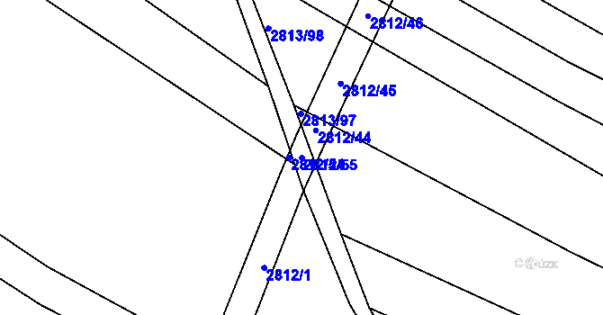 Parcela st. 2812/55 v KÚ Jemnice, Katastrální mapa