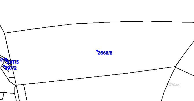 Parcela st. 2655/6 v KÚ Jemnice, Katastrální mapa