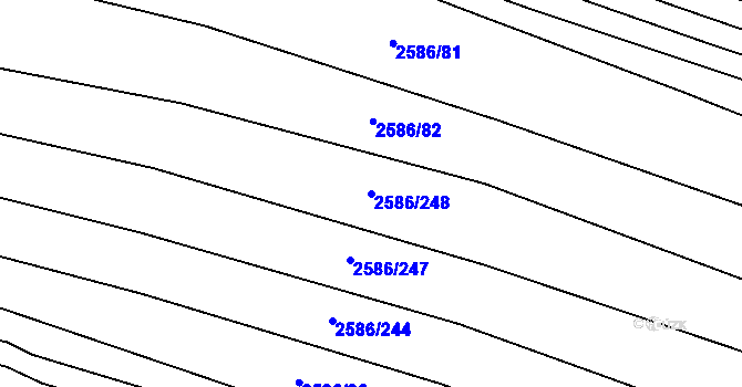 Parcela st. 2586/248 v KÚ Jemnice, Katastrální mapa