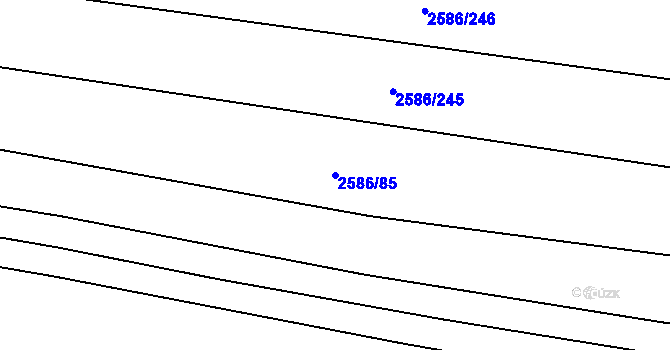 Parcela st. 2586/85 v KÚ Jemnice, Katastrální mapa