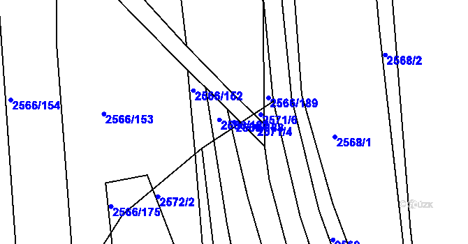 Parcela st. 2566/188 v KÚ Jemnice, Katastrální mapa