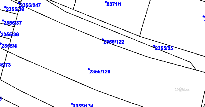 Parcela st. 2355/125 v KÚ Jemnice, Katastrální mapa