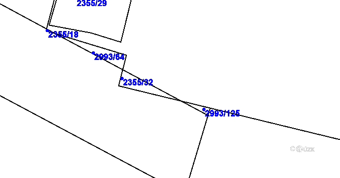 Parcela st. 2355/93 v KÚ Jemnice, Katastrální mapa
