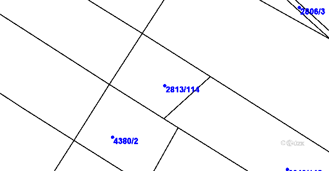 Parcela st. 2813/114 v KÚ Jemnice, Katastrální mapa