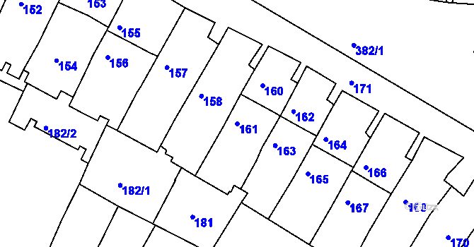 Parcela st. 161 v KÚ Jemnice, Katastrální mapa