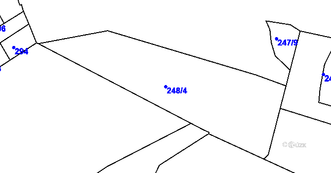 Parcela st. 248/4 v KÚ Jemnice, Katastrální mapa