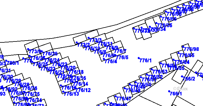 Parcela st. 776/6 v KÚ Jemnice, Katastrální mapa