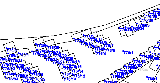 Parcela st. 776/10 v KÚ Jemnice, Katastrální mapa