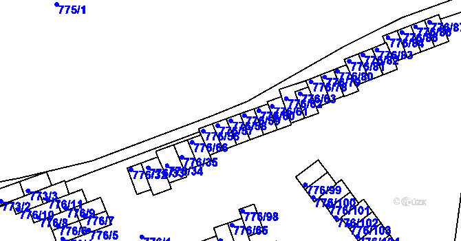 Parcela st. 776/58 v KÚ Jemnice, Katastrální mapa