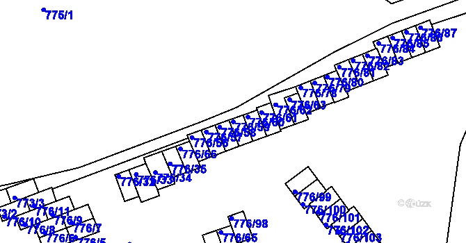 Parcela st. 776/59 v KÚ Jemnice, Katastrální mapa