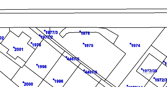Parcela st. 1975 v KÚ Jemnice, Katastrální mapa
