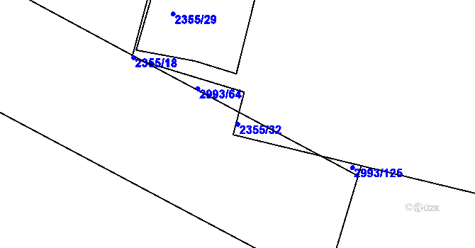 Parcela st. 2355/32 v KÚ Jemnice, Katastrální mapa