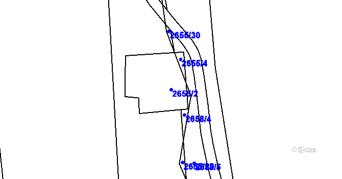 Parcela st. 2655/2 v KÚ Jemnice, Katastrální mapa