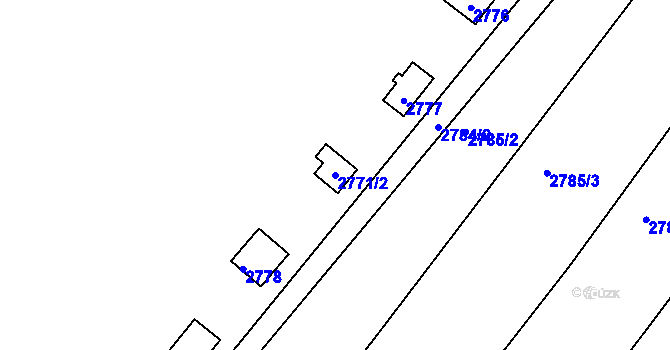 Parcela st. 2771/2 v KÚ Jemnice, Katastrální mapa