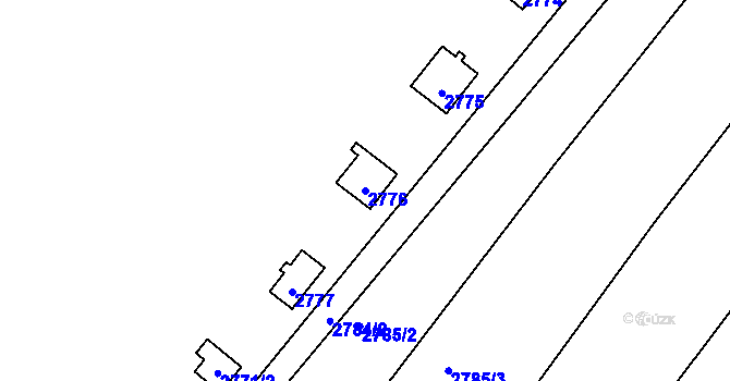 Parcela st. 2776 v KÚ Jemnice, Katastrální mapa