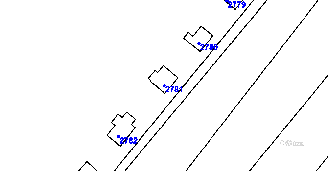 Parcela st. 2781 v KÚ Jemnice, Katastrální mapa